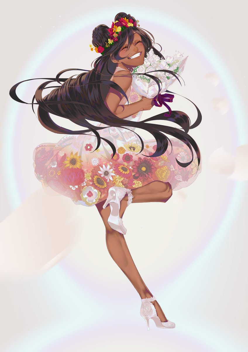 I’ve been meaning to post it for a while but look!!! it’s my lovely flowery girl 🥺❤️ 

This is an illustration by the one and only @_IYUSE_  — everyone should CM them at least once in their lifetime!

Thank you so much for making Lunar so beautiful and happy 🥺❤️