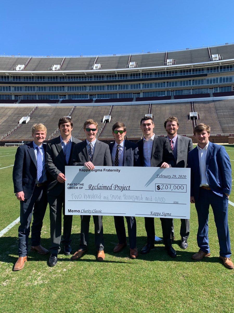 KappaSigMsstate's tweet photo. A record breaking day in Starkville, MS. Thanks to our sponsors and participants, we raised $207,000 for @ReclaimedPRJ - Please keep our mission team in your thoughts and prayers as they head to Lesotho next week! https://t.co/Su15X1KKlq