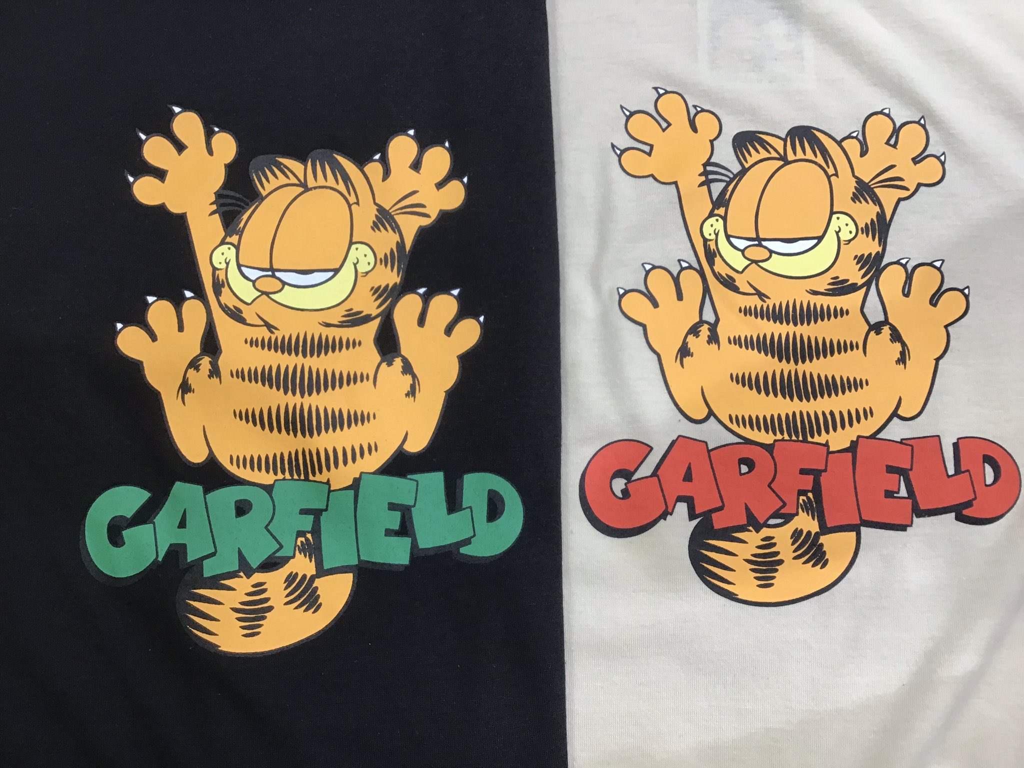 サンキューマートトナリエ宇都宮店 ガーフィールド サンキューマート ガーフィールドコラボtシャツの新デザインが販売開始となっています 憎めない表情がとってもキュートですね カラーは各2色あります ぜひチェックしてみてください もちろん