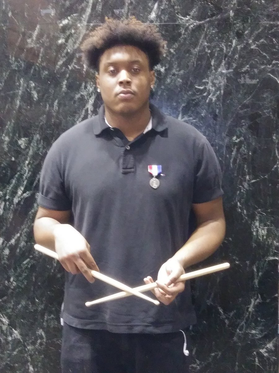 hhsuwardi's tweet photo. Congratulations to Bernard Weathersby who performed at the state ISSMA Solo and Ensemble Contest and earned a silver medal for his snare drum solo today! #WildcatsMatter #schk12 @HHSWildcatWay https://t.co/KitBOrbSWt