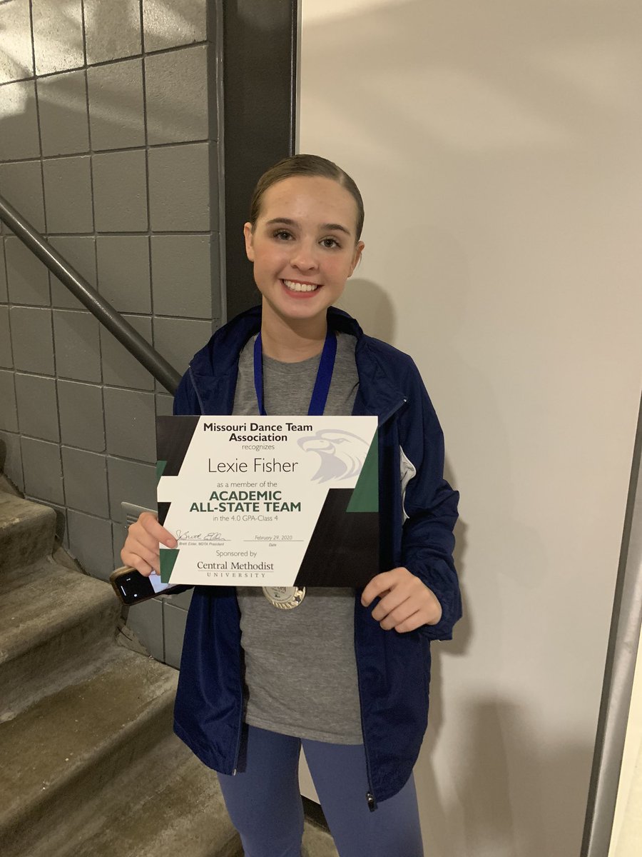 Proud of our girl! Successful day of Glendale dance and Academic All-State Team!