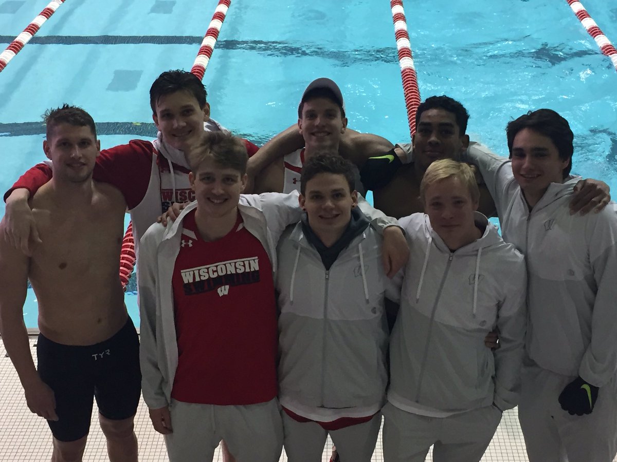 JMMSWIMFAN's tweet photo. JMM Alumni Justin Temprano part of senior class of UW Men’s Swim Team who finished 4th at B1G Ten Championships- team scored most points in program history. Go Badgers and Go Green! https://t.co/MzObleakgT