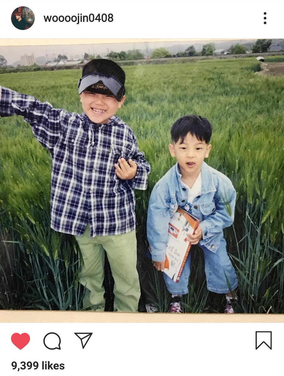 200223 – Woojin posted his childhood photo with his 형  https://www.instagram.com/p/B85S6BAlLVc/?igshid=12q3dyx46u1rr