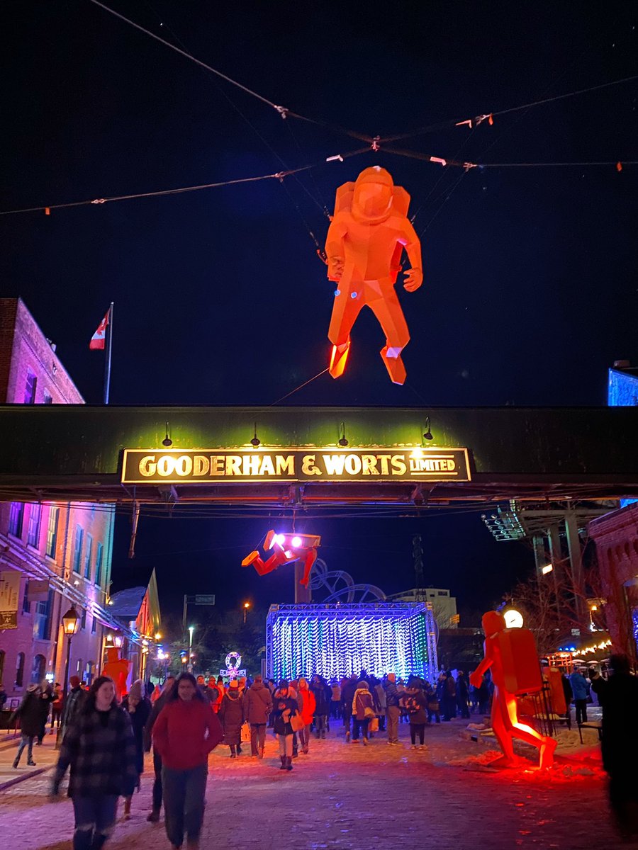 tangchoy's tweet photo. This year’s @tolightfest is the best yet. Interactive installations show off each artist’s creativity. Tomorrow is your last day to check out #tolightfest @DistilleryTO! https://t.co/aO8Q1Ub8o4