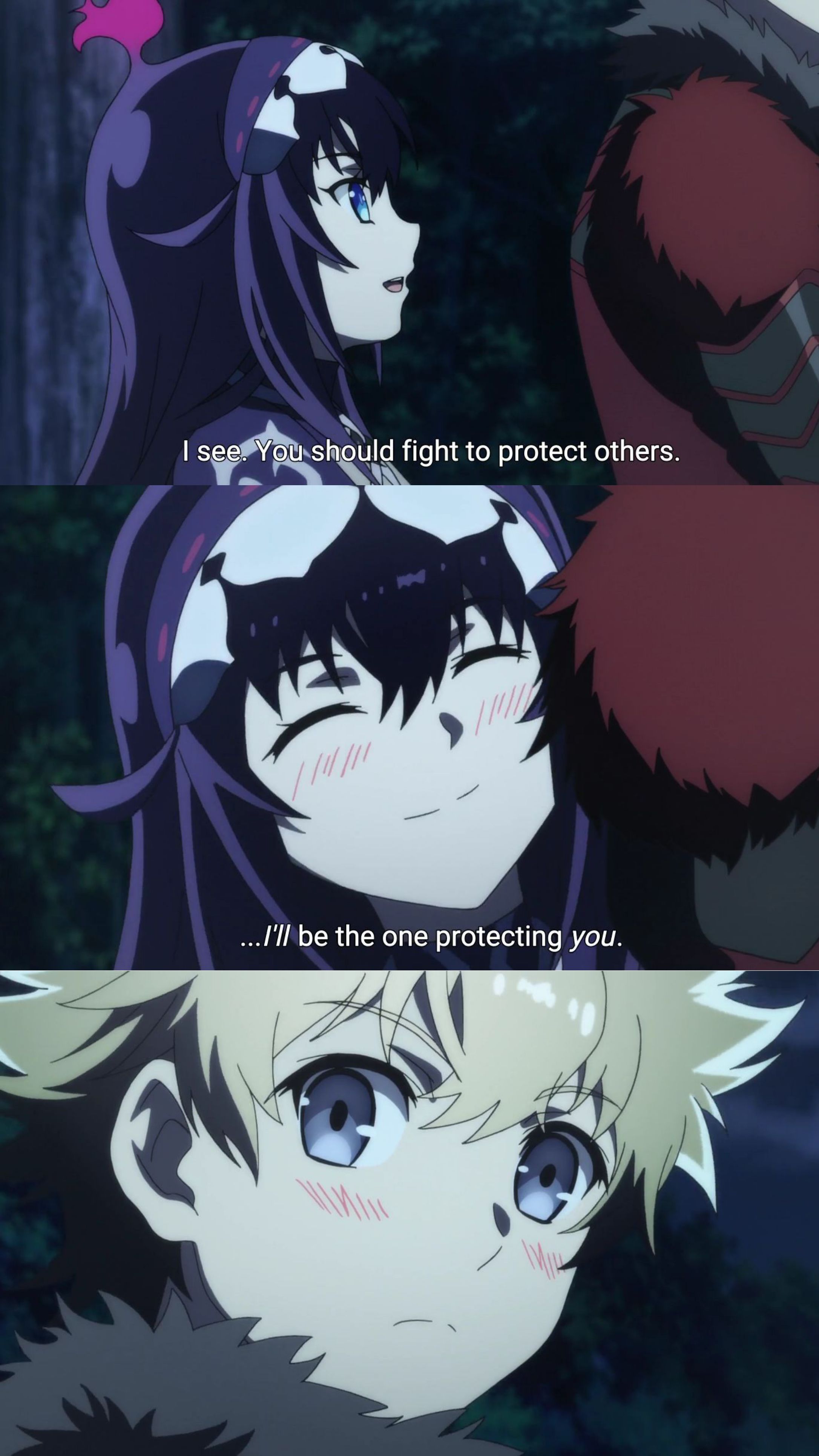 Funimation on X: Protecting each other. 🤜🤛 [via Infinite Dendrogram]   / X