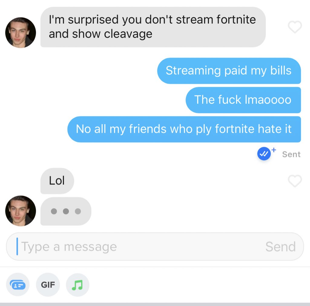 Bamfxoxo's tweet image. I’m never using tinder again
