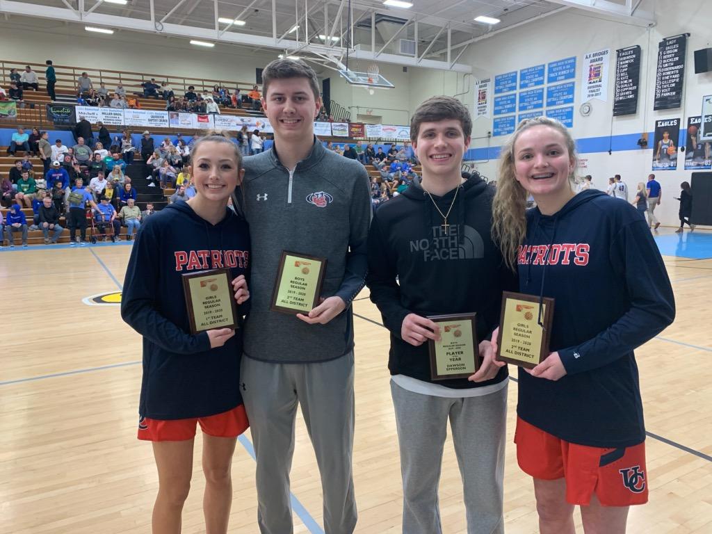 ucpsathletics's tweet photo. Congratulations to our All District Award winners!!  

Ella Johnson, Seth Bates, Dawson Epperson, and Jaiden Cox!!

@5StarPreps @5StarPreps @D3AAHoops https://t.co/lCvlouAYWV