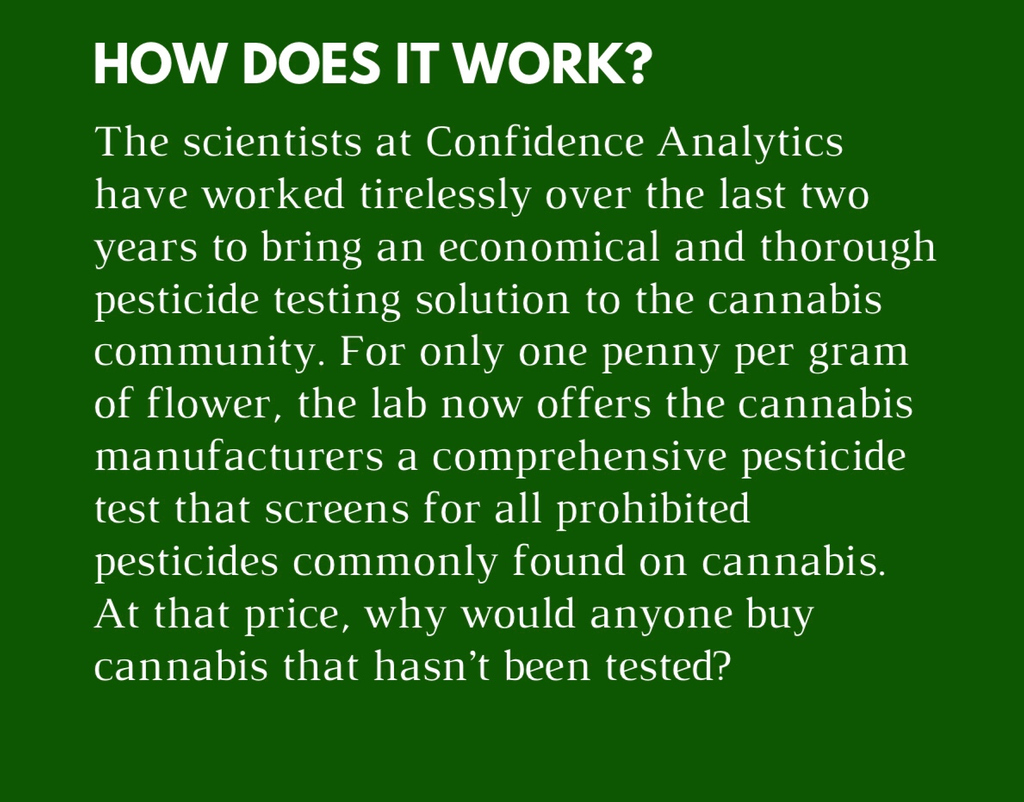 ConfAnalytics's tweet photo. You heard us right! Top of the line testing for one penny per gram of flower! #testedwithconfidence https://t.co/lE3I9PMiQ0