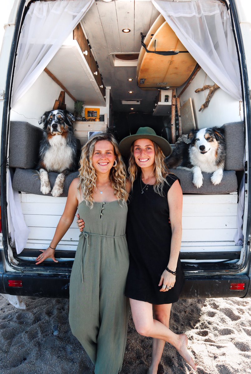 vanwives's tweet image. We are the VANWIVES! 
We are currently on route from Toronto to Argentina- we are driving in our self converted Sprinter van with our TWO Australian Shepherd dogs Bella and Izzy. 
#vanlife #Travel #dogs