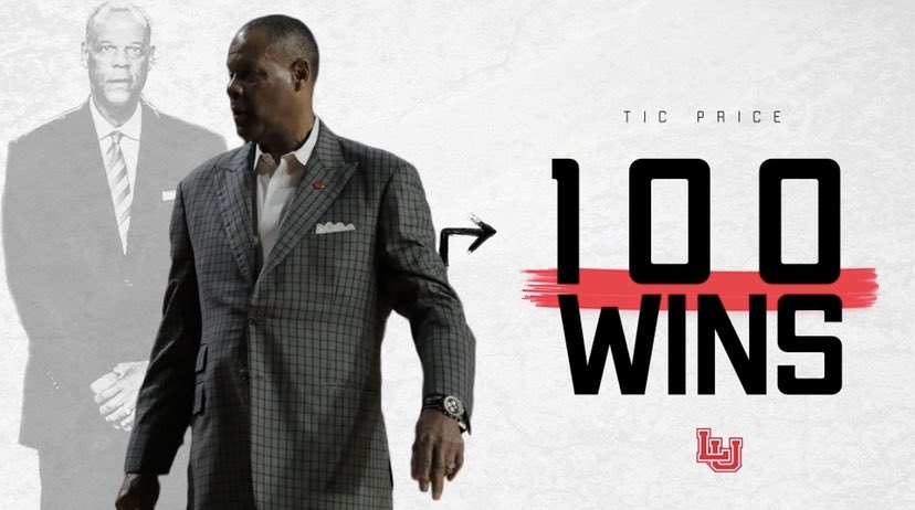 CardsAthFund's tweet photo. Congratulations Coach Tic Price for 💯 wins at Lamar University! #WeAreLU #CardinalClub https://t.co/flzjdQdtrE