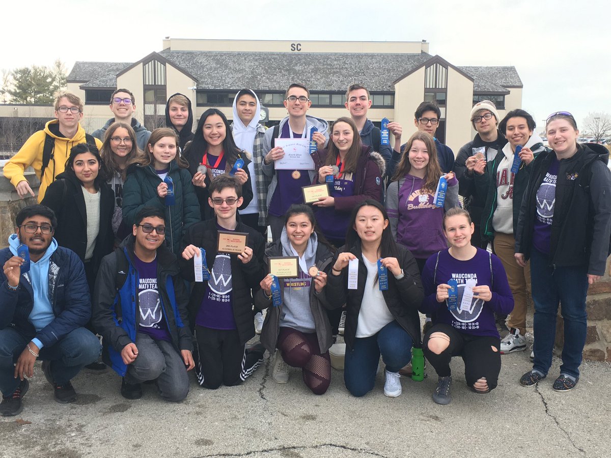 msjohnston_math's tweet photo. Math Team Regionals Results:
1st - 🥇Alg team - STATE BOUND!!!
1st - 🥇J/S 8-per - STATE BOUND!!!
2nd-🥈Olivia &amp; Ashley (tied) Algebra 
3rd -🥉Algebra 2 team
3rd -🥉Mikayla &amp; Conor - J/S 2 per
3rd -🥉Alan and Mark - Oral Comp.

Overall Team: 🏆 Wauconda placed 4th! https://t.co/ahxDBOqJUR