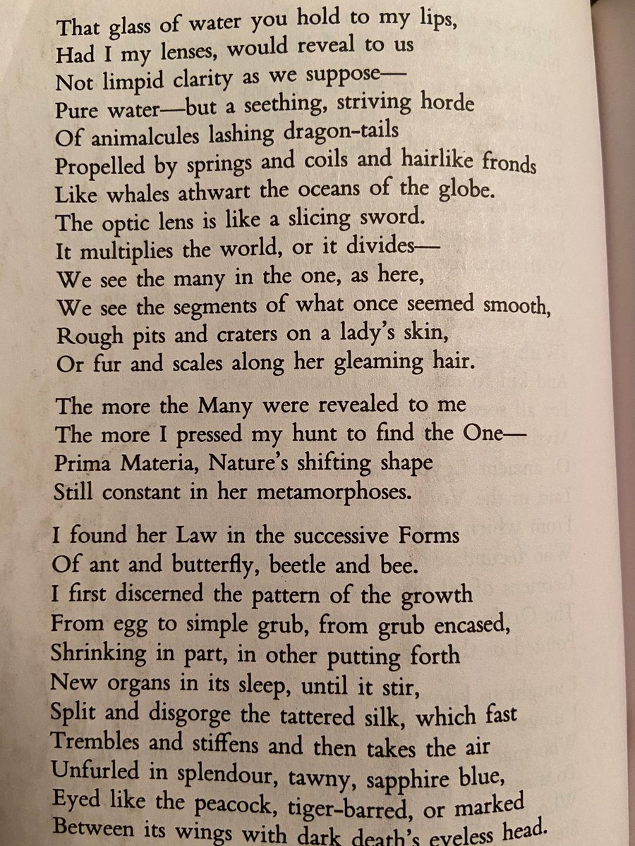 C4COMPUTATION's tweet image. Stanzas from A.S. Byatt&apos;s tour de force, Swammerdam—a poem written by her character, R.H. Ash w refs to individuality, collective behavior, perspective + origins + laws of life. 

Great Galileo with his optic tube
A century ago, displaced this Earth
From apprehension&apos;s Centre,