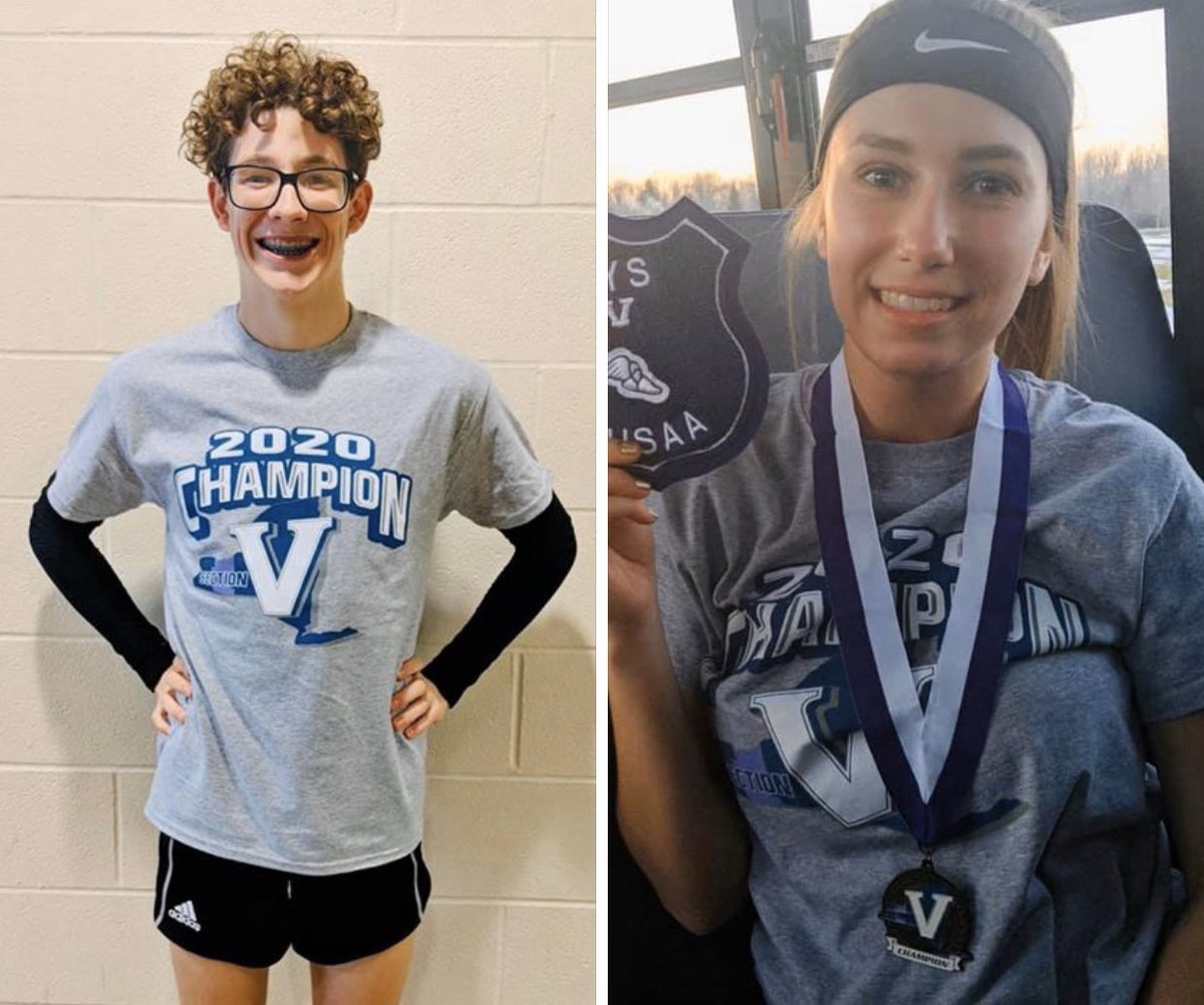 NRWHS's tweet photo. NRW has 2 more sectional winners. INCREDIBLE! Jenna Roelle, won 1st in the high jump &amp; Ryan King won 1st in the 3200 @ the Class C Section V Indoor Track Championships @ RIT. Bella DeFeo won 2nd in the high jump &amp; Ryan placed 2nd in the 1000. State quals 2/29. #CougarNation 🐾 🥇 https://t.co/YdsFJOPqSd