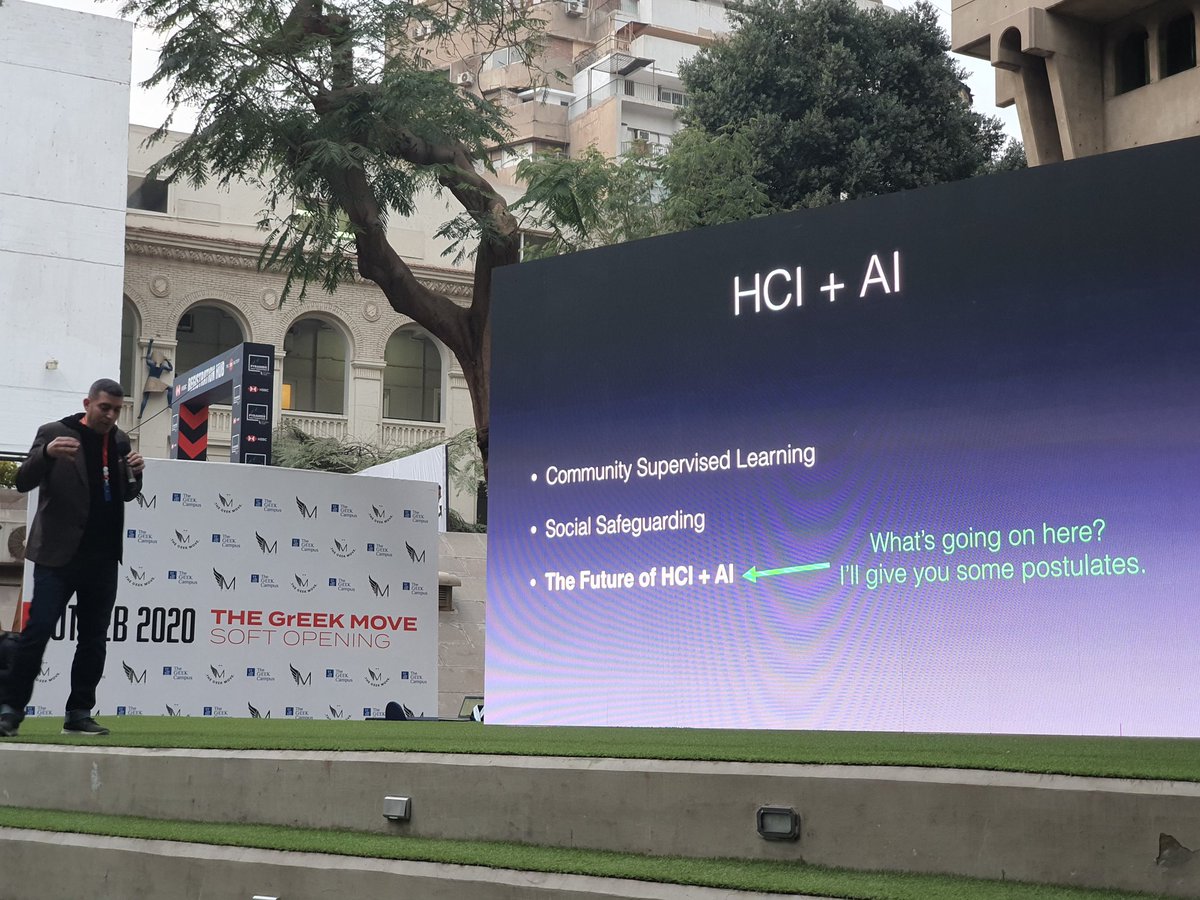 ShaimaaLazem's tweet photo. A Great keynote speech by @ayman about how HCI could become friends with AI.
@cairo_chi
#IrisX2020 #CairoCHI https://t.co/JEGg7CEmgO