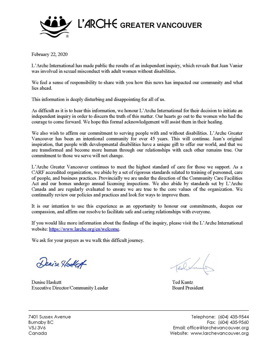 L'Arche Vancouver tweet media