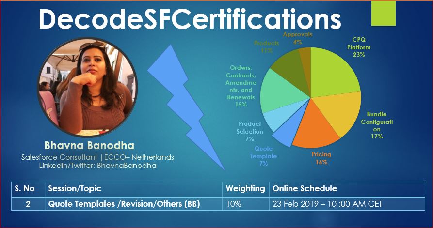 DecodeSfCerts's tweet photo. Are you ready for the session tomorrow ? #SalesfroceCPQ #QuoteTemplates https://t.co/Kvcgyc11Xg