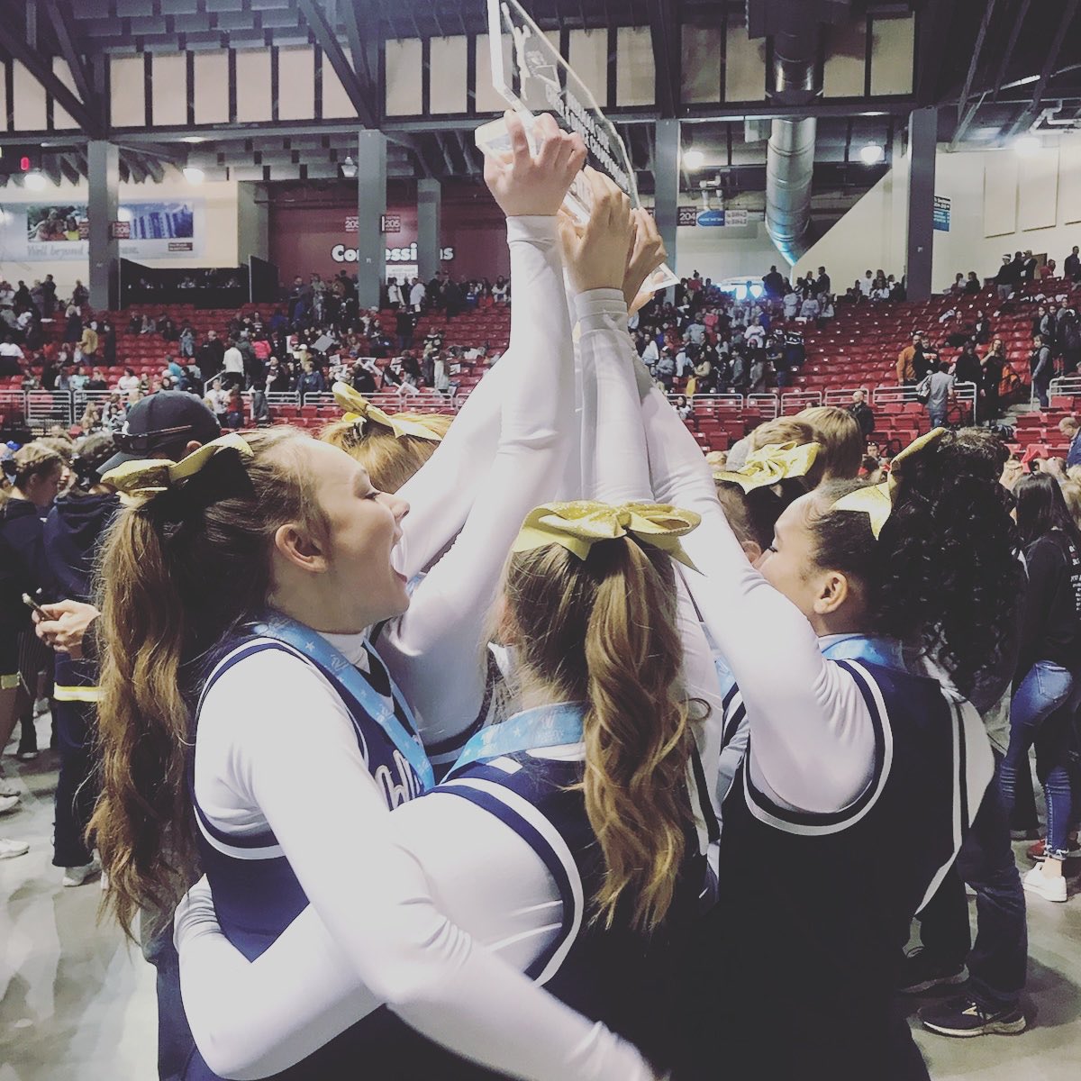 A huge Congratulations to our Cheer team on winning the State Championship. Amazing job ladies! #WeAreWarriors