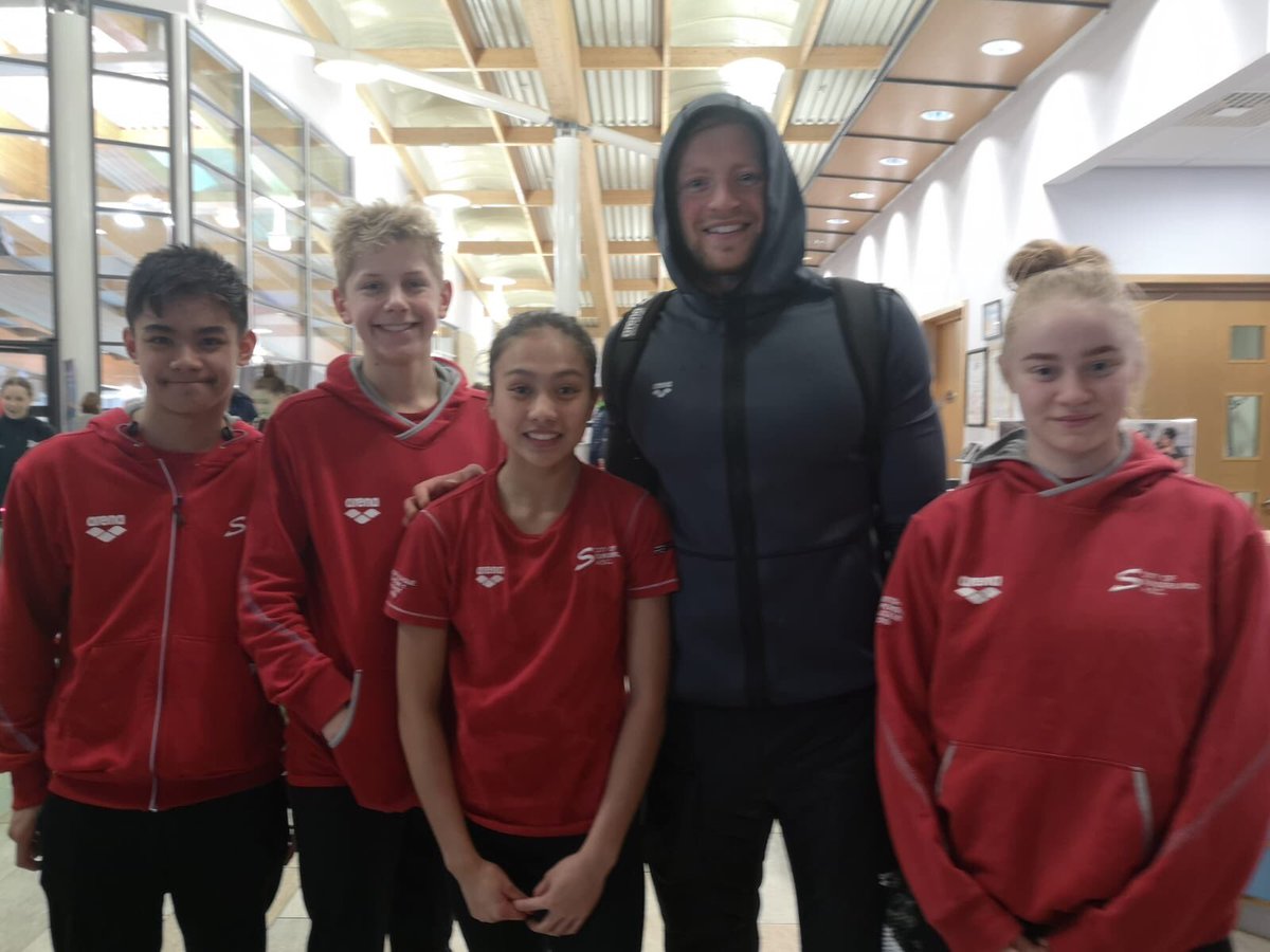 PauIMcGee's tweet photo. Thanks to ⁦@adam_peaty⁩ for taking the time to make a memory for these ⁦⁦@sunderlandasc⁩ athletes today. Best of luck ⁦@Tokyo2020⁩ https://t.co/BnY2K2EI5v