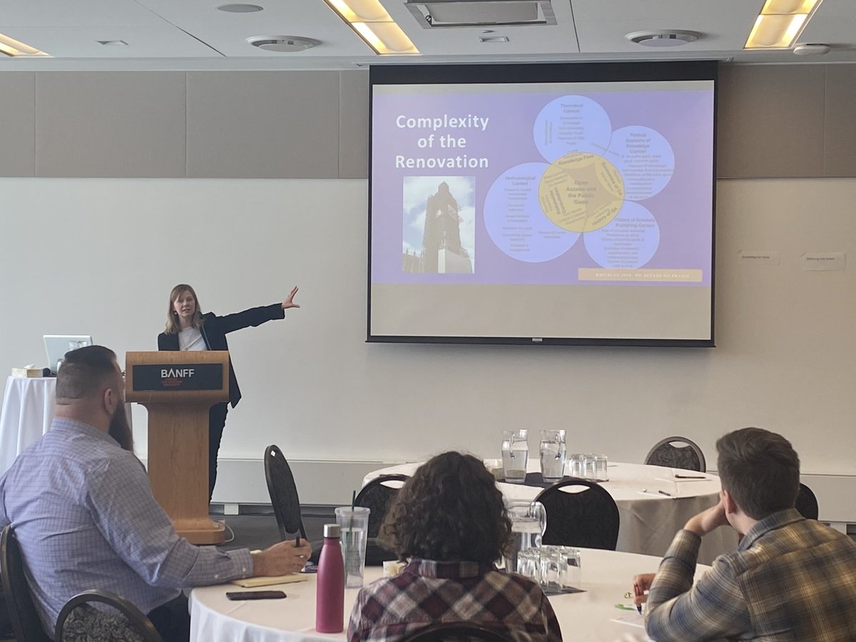 RundleSummit's tweet photo. Andrea Whiteley exploring Open Access for research and the Public Good #RundleSummit2020 @AndreaMWhiteley #Rundle2020 @banffcentre https://t.co/QoTlCnJ9T2