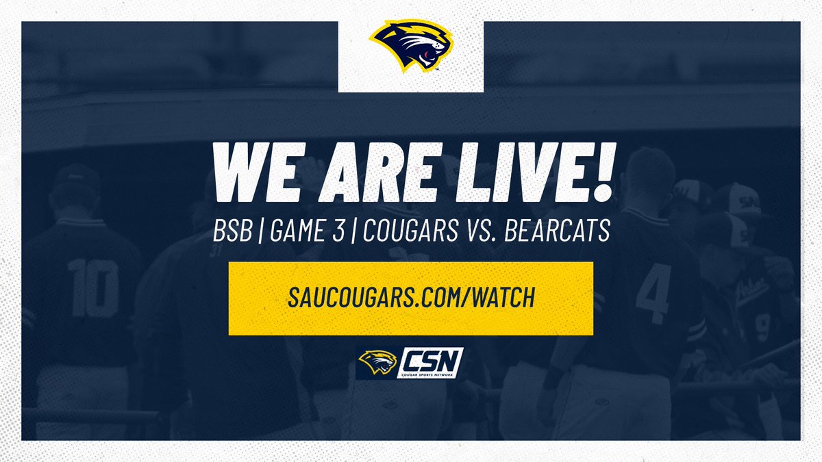 BSB | Tune into Game 3 of  <a href="/SAUCougarsBSB/">SAU Cougars Baseball</a> vs. <a href="/BresciaBaseball/">Brescia Baseball</a> right now at saucougars.com/watch

#GoCougs