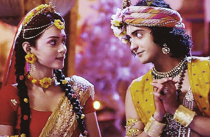 Pictures of them Looking at each other to give life to my survival.   #RadhaKrishn