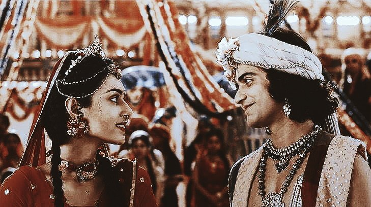 Pictures of them Looking at each other to give life to my survival.   #RadhaKrishn