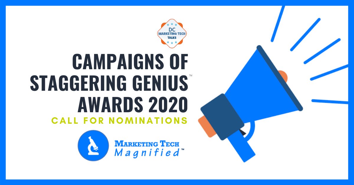 And I said (hey ay, ay)
If crazy equals genius (hey ay, ay) 🥁 🎤 🎼 🎸 🎶🎵🏆

Nominate your crazy, genius marketing campaign from 2019 for a Genius Campaigns Award.  

Due 2/29 at bit.ly/2v9gK1t    

#Marketing #DemandGen #GrowthHacking