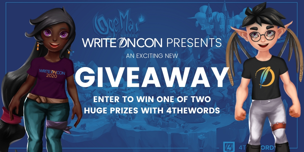WriteOnCon's tweet photo. EXCITING NEWS! We're partnering with @4thewords to bring @WriteOnCon attendees a super awesome GIVEAWAY! Enter for a chance to win one of two bundles. These come with a ton of perks, including 6 months or even ONE YEAR of free membership!

**RT to enter**

Deadline: Sun., 5pm EST https://t.co/JojbKBzUx6