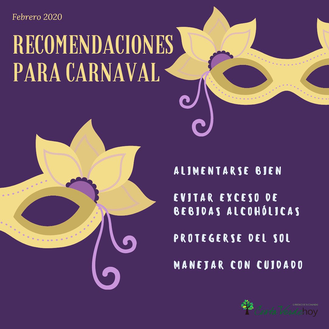 Familia Costa Verde, a disfrutar el Carnaval con la mayor prudencia posible.
.
Tomar en cuenta estas recomendaciones asegura una bonita experiencia en las fiestas más alegres del país.
.
¡Felices Carnavales!
.
#Carnaval #LaChorrera #Comunidad #CostaVerde #Familia  #PanamáOeste