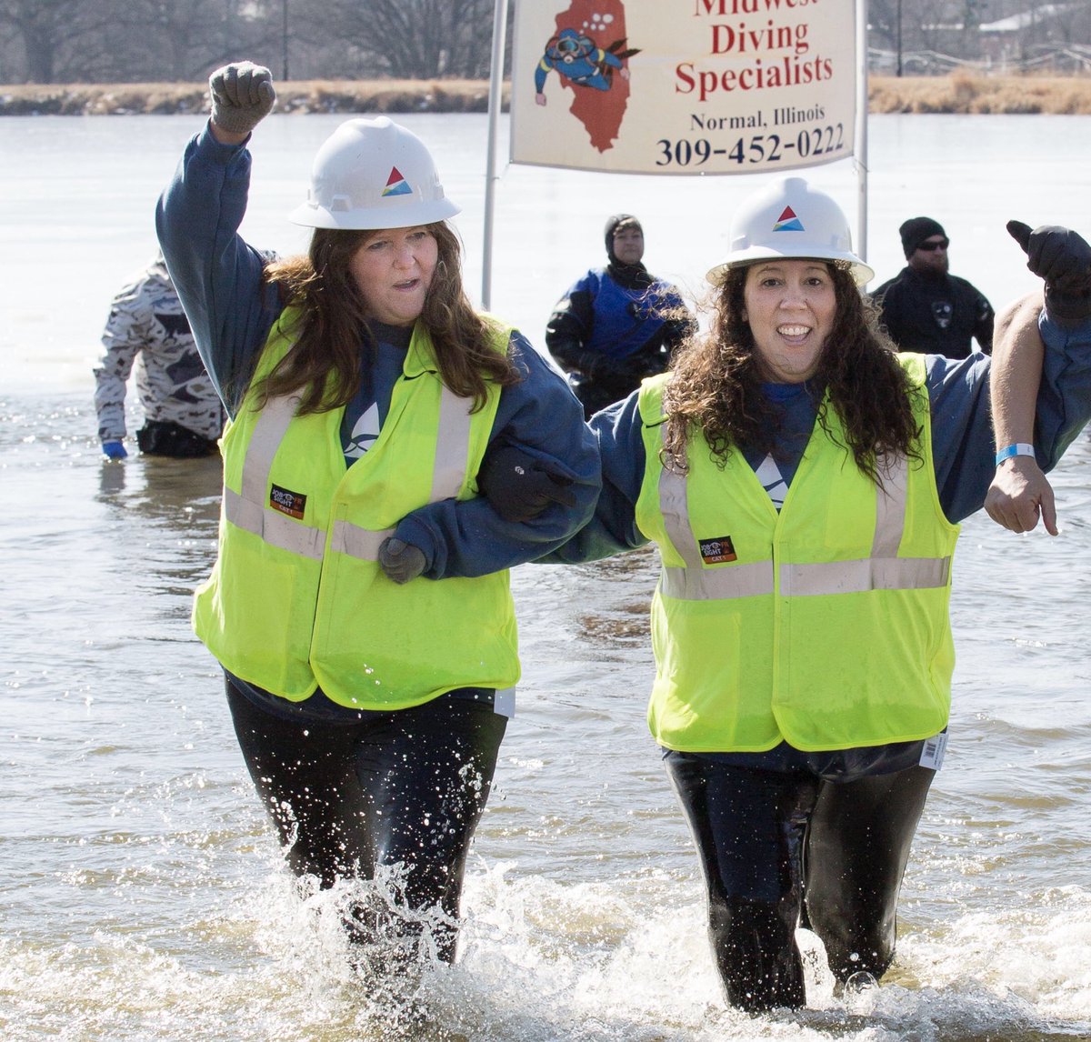 BernieGasMan's tweet photo. ⁦@Nicor_Gas⁩ was a proud sponsor of the   ⁦@SO_Illinois⁩ 2020 Polar Plunge Warming Tent at Miller Park Bloomington IL. Hats off to our employees for participating. Warming hearts &amp; homes is our business. #NicorGasCares https://t.co/G37n32rf2k