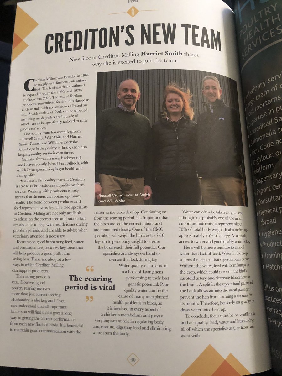 HarrietSmith7's tweet photo. Find out more about @CreditonMilling in this months issue of @NFU_Poultry magazine! 🐓🥚 @willwhitecmc #freerange #eggs #poultry https://t.co/OgEsTCfdVz