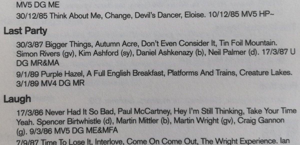 OYCofficial's tweet photo. Bit of a long shot I know but would anyone have a recording of Last Party's 1st Peel Session broadcast on 30/03/1987 as listed in the photo. I've got the second one but not the first. Haven't heard it since. Thanks for looking x https://t.co/gUdidUNpBc