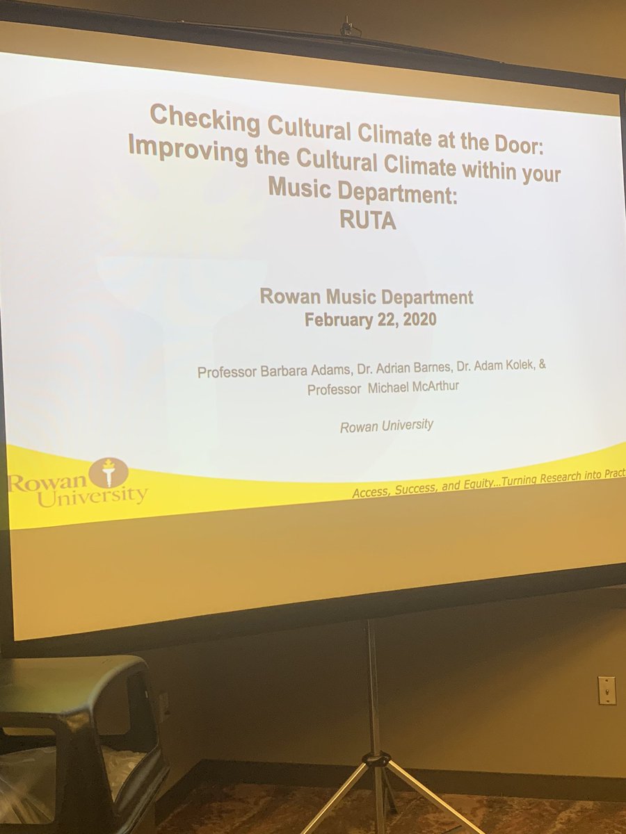 ProfB3's tweet photo. Rowan’s Music Department making our students of diverse cultural, ethnic, and linguistic backgrounds a priority! @soundarella  @MikeMcArthurJr https://t.co/cWAhkNGoP9