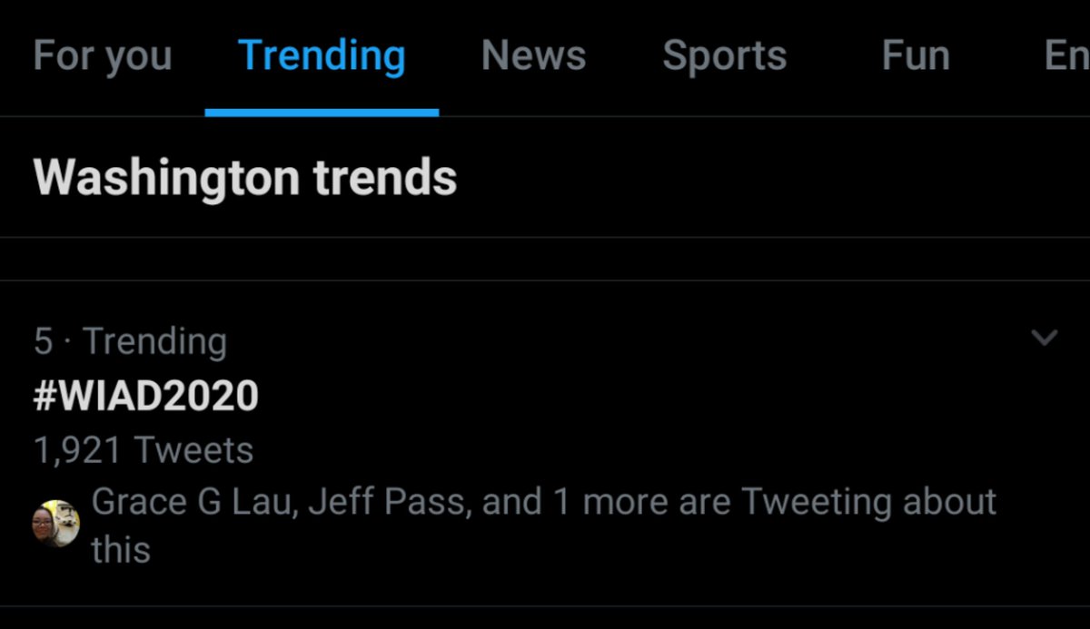 its_an_asha's tweet image. Congrats @WIAD_DC for hitting #5 on trending!#WIAD2020