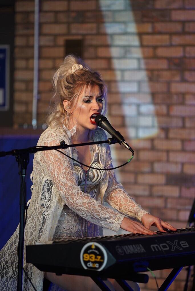<a href="/LauraHickli/">Laura Hickli</a> giving us goosebumps <a href="/theiteamcalgary/">The ITeam</a> stage <a href="/KingEddyYYC/">The King Eddy</a> 
If you didn’t get a chance to see her don’t stress! Laura will be in The Auditorium workshop along with 36? Band, Geoffroy and @JomComyn 
Show starts at 2:45pm!!! 

Photo by: Lisa Amos