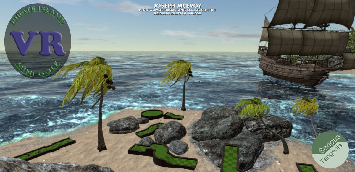 SeriousTangents's tweet photo. More work on Pirate Island Mini Golf VR.  Coming soon from Serious Tangents!  #WIP #unity3d #VR #gamedev #gamedevelopment #screenshotsaturday https://t.co/1rYQgS1gHT