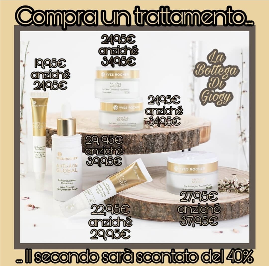 LGiogy's tweet photo. Che crema scegliere?🤔
La linea
ANTI-AGE GLOBAL! 
Avrà  un'azione GLOBALE
Sulla tua pelle.💛
Approfitta della PROMO
Acquisti un
TRATTAMENTO GIORNO e
Il secondo trattamento
Ti costerà il 40% in meno! 💚
#antiage #antiageglobal  #yvesrocher #yvesrocheritalia💚 #yvesrocheritalia https://t.co/mqnGKzTsRJ