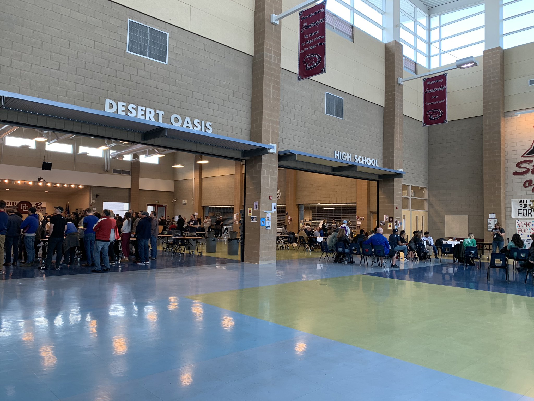 Kristyn Leonard on X: The caucus is just getting started at Desert Oasis  High School, where check-in started an hour late because they didn't have  the early voting data  / X