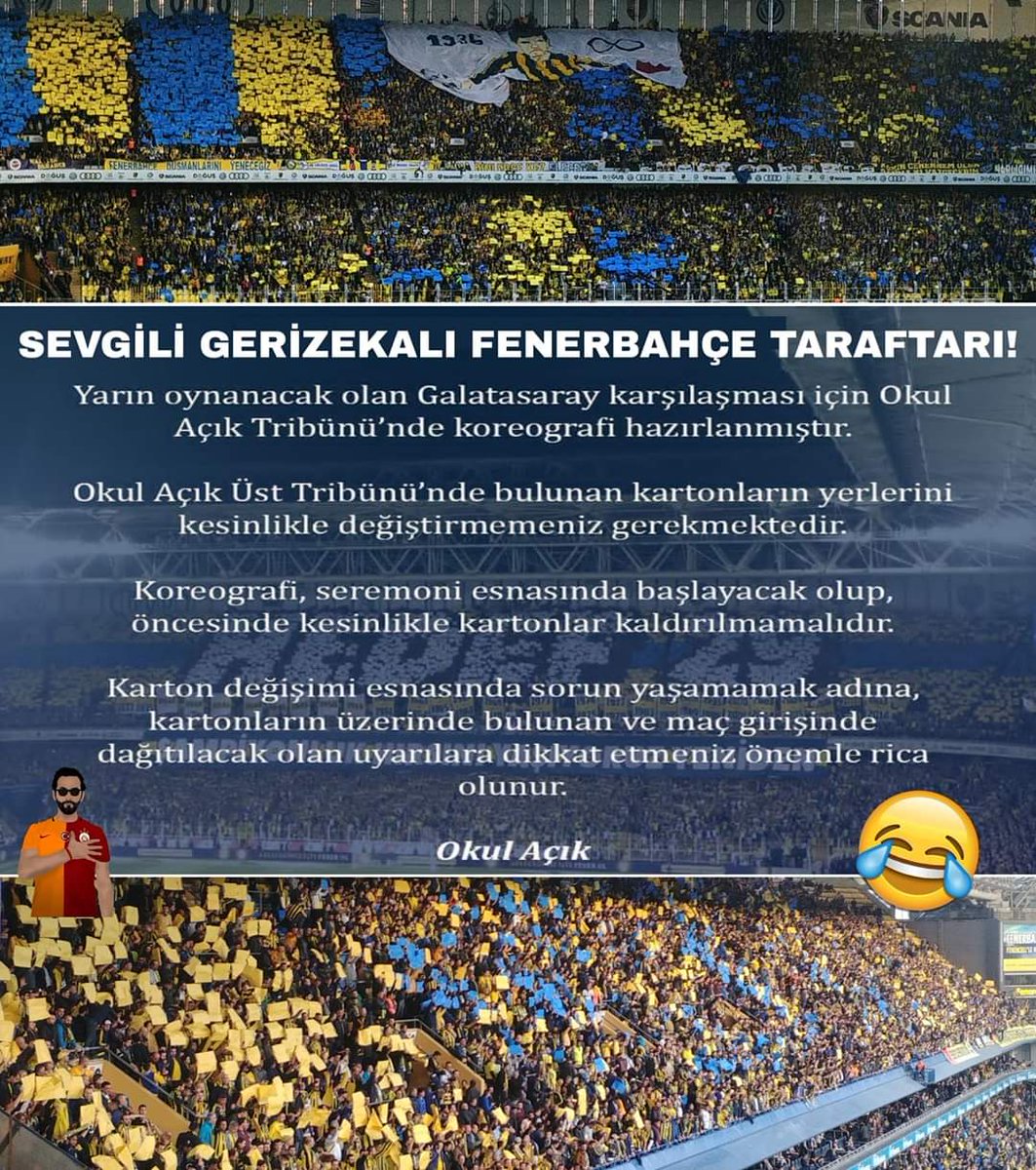 Aysun07BY17's tweet photo. Sevgili Gerizekalı F*nerbahçe taraftarı. Lütfen anonslara uyunuz.😂😂😂😂 https://t.co/0TLJDcMwg6