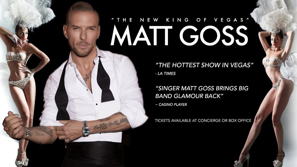 Step back in time and dance, sing and drink with 'The New King of Vegas' @mattgoss. Grab your 🎟️ to this unforgettable big band, old-school glamour show here: bit.ly/2Vc6sIk