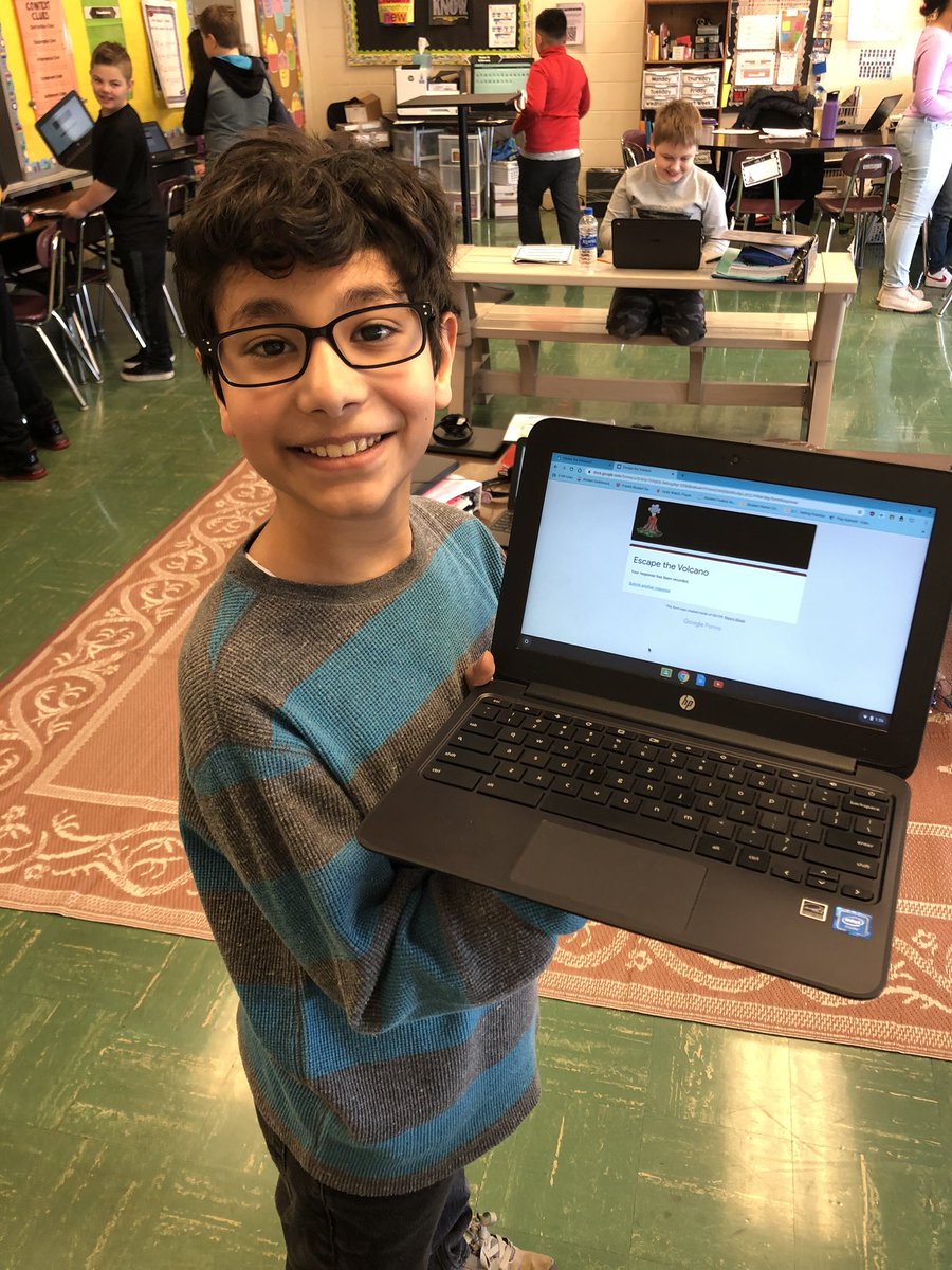 Exploring5thGr's tweet photo. This week we escaped a volcano with our knowledge of Earth’s spheres, and published our research papers, complete with text features! #bvpride #d109pride #exploring5thgr https://t.co/UfRsz2jze1