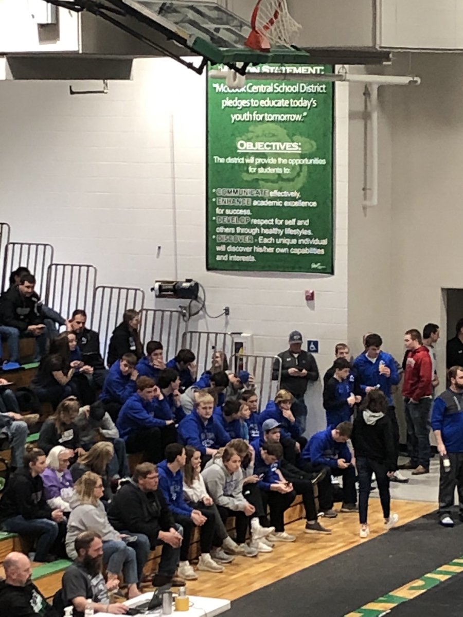 Thanks to the girls and the boys basketball teams for coming to support the wrestlers at regions today in Salem! #showingpridetakingaction #family #HuskyPride