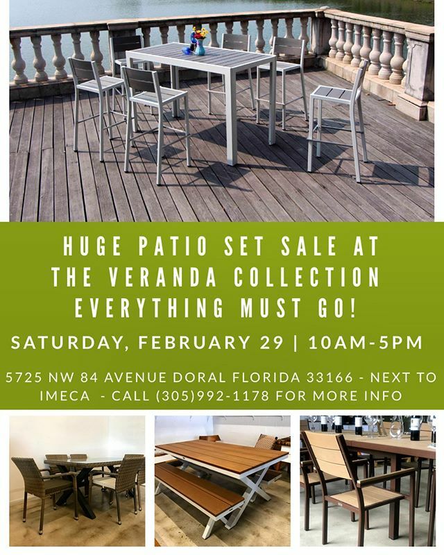 VerandaMiamiFL's tweet photo. 💥One Week Away from Our Super Sale💥
.
.
En tan solo una semana podrás aprovechar de nuestros precios mas bajos - Gran Remate‼️ Everything must Go‼️
.
.
#patiodecor #patiofurniture #patiofurnituresale #patiofurnituremiami #miamioutdoorfurniture #patio… https://t.co/n7zLwiIru8 https://t.co/YhsoXcFUnd
