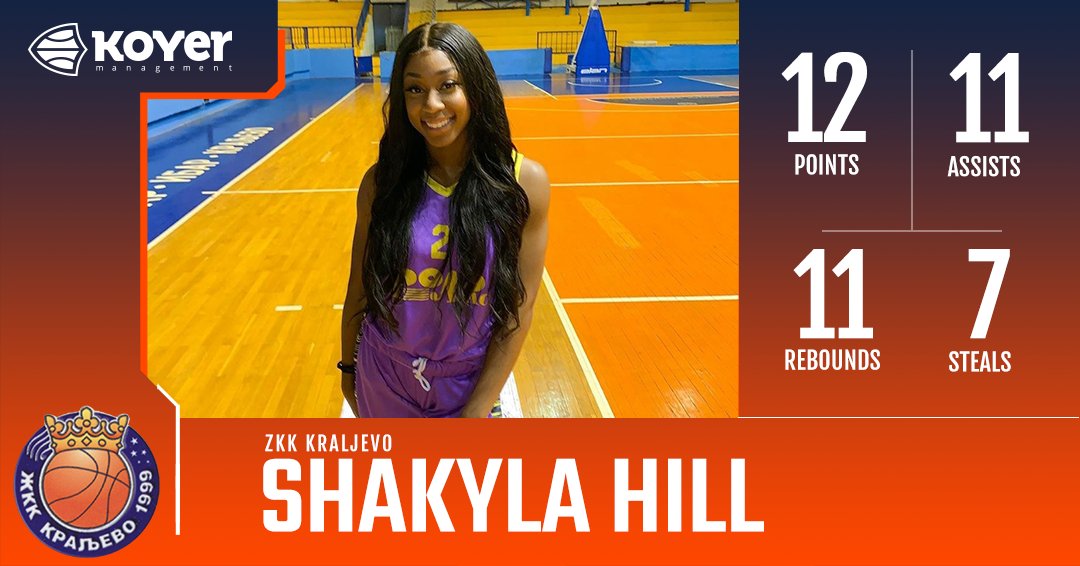 koyersport's tweet photo. Always one step ahead of us...😂

A few days ago we talked about @shakylaa_ chasing a triple-double...

We blink...👁️ And she's gotten one and is now chasing down QUADRUPLE-DOUBLES 😱

@GSU_TIGERS #GramFam #RespectTheG #KoyerSport #Victorious https://t.co/0rHCAIELyX