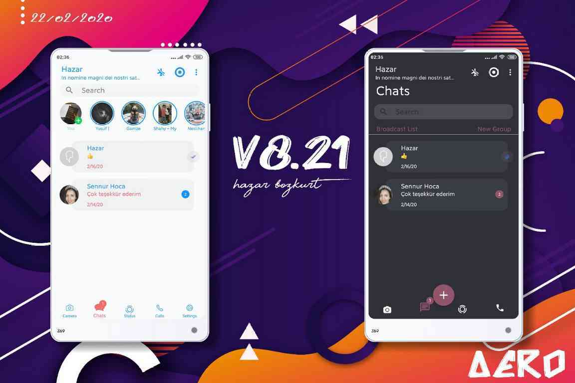 WhatsApp Mod Aero 8.21 v 2.20.11 apk (Clone/Unclone) yogitutorial.id/2020/02/whatsa…