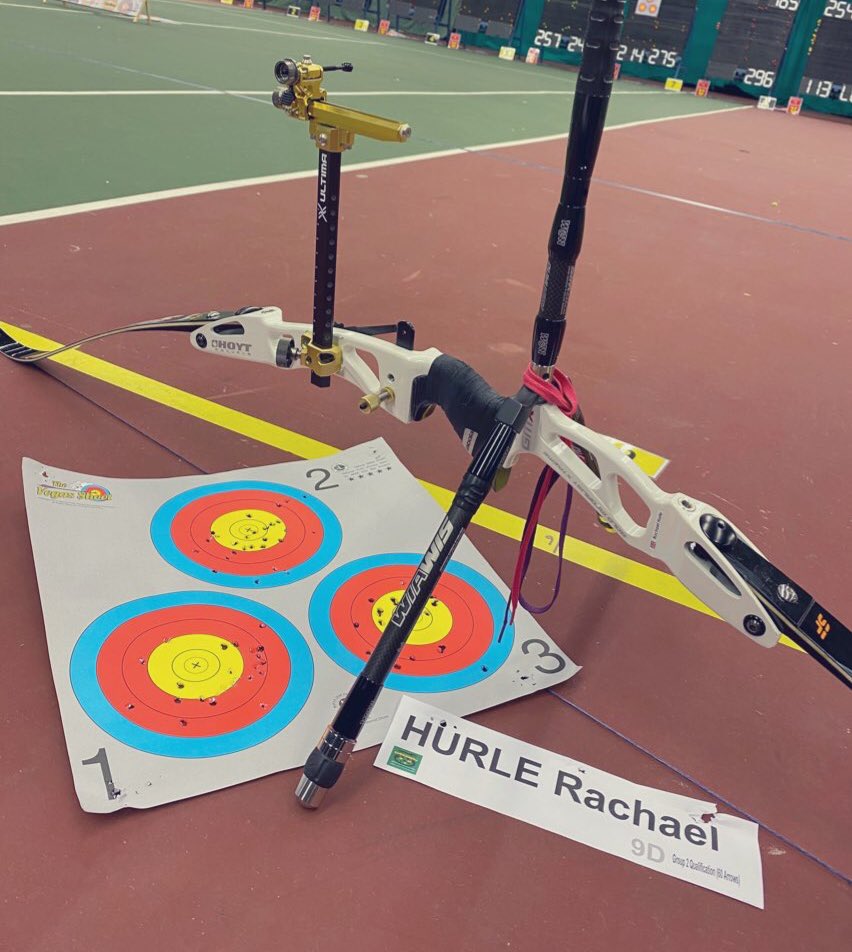 its_r4ch's tweet photo. Battle of Basing, Day 1️⃣  under my belt. Chuffed to finished up the day in 3rd and with a new Vegas PB. Still got work to do tomorrow with another round and heads to heads 💪🏻 #Thearcheryshop #podiumbowstrings #battleofbasing https://t.co/4PEQJyN1C8