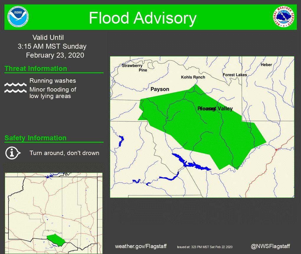 The National Weather Service in Flagstaff has Issued a Flood Advisory