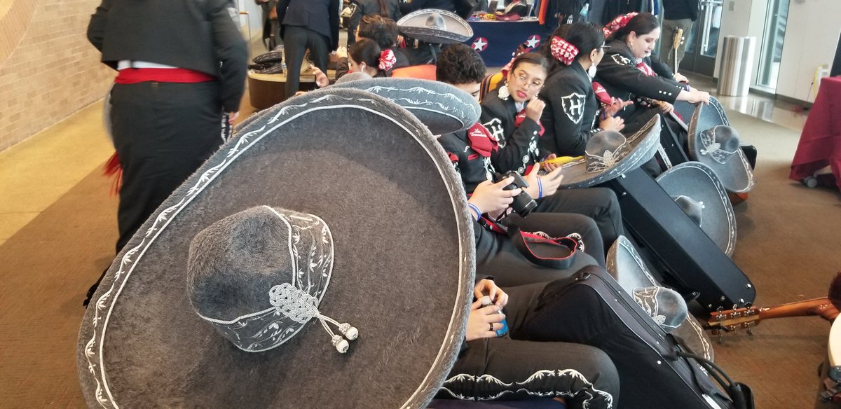 Hanks High School's very own Mariachi Los Trovadores waiting for their performance at the Texas State Mariachi Festival. #mariachi #elpasostrong #kingdomofchampions @YISDFineArts @JMHanksHigh