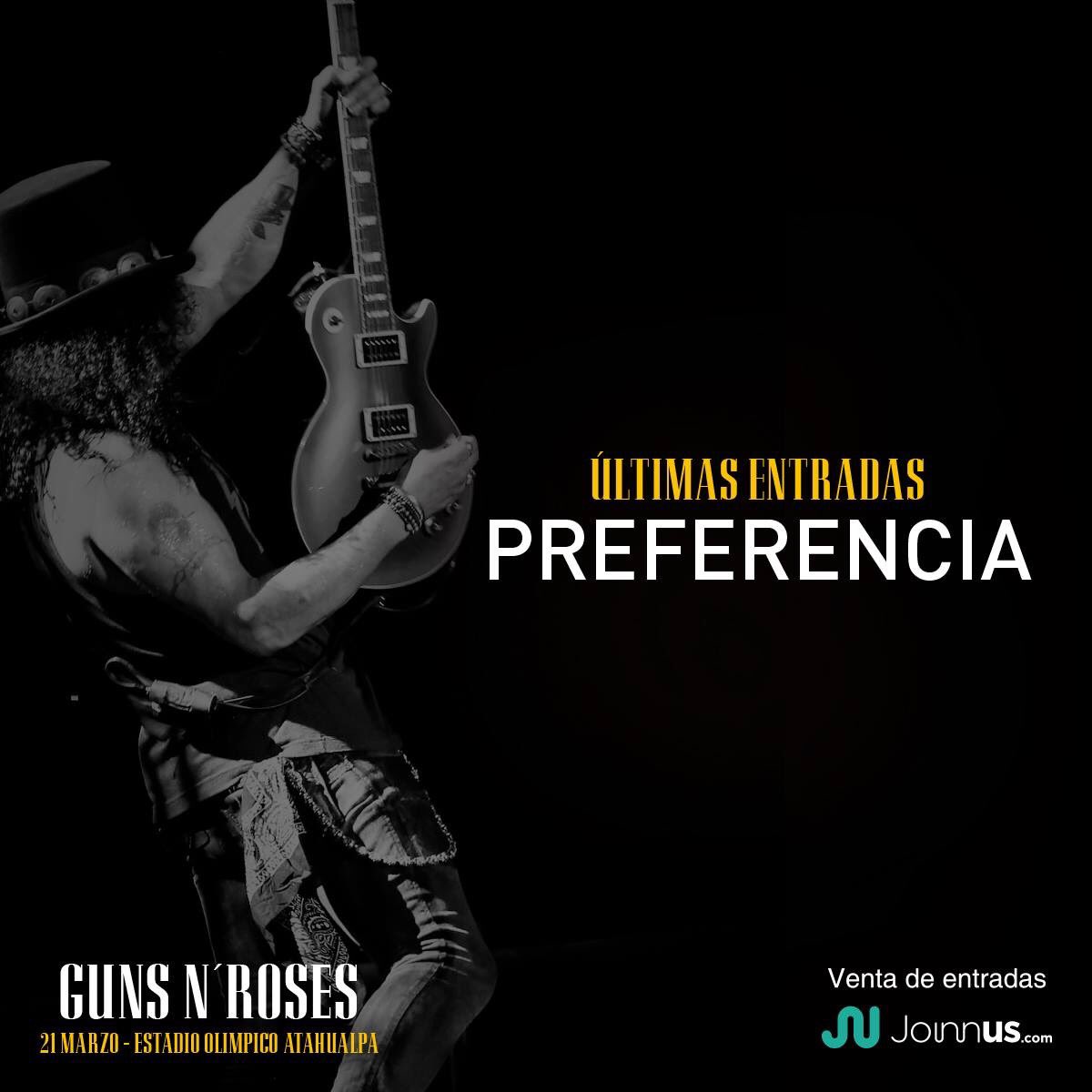 onentertainec's tweet photo. ULTIMAS ENTRADAS PREFERENCIAL
No te quedes sin tu entrada! 
💳 Difiere con Tarjetas Diners Club hasta 3 cuotas sin intereses 💳

Sáb 21 marzo - Estadio Olímpico Atahualpa
A la venta en: https://t.co/SSHqYPXgyF y en Western Union de Quito, Guayaquil, Cuenca

#AxlRose #Slash #Duff https://t.co/eQZp92AchC