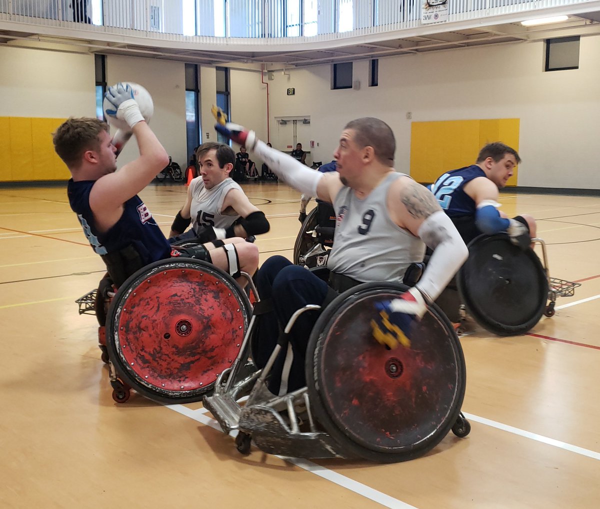 What a day!!  We fought hard,  we worked together,  and kept pace with great competition in DC and WWAR squads today,  winning one and losing one.  We will play Oscar Mike tomorrow at 9am EST, looking to finish SemiFinals strong. #quadrugby #wheelchairrugby @USQRA